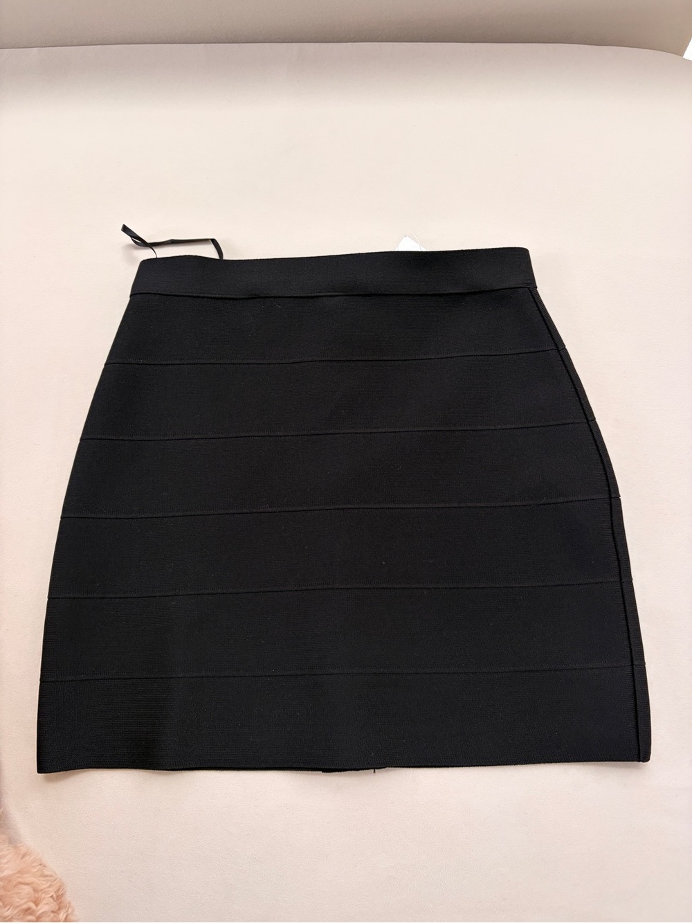 Black Horizontal Panel Mini Skirt